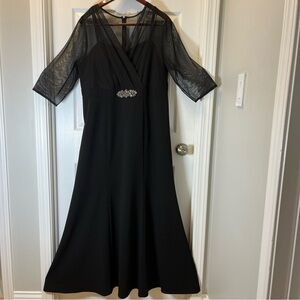 Alex Evenings Plus  Black Formal Evening Dress size 16W